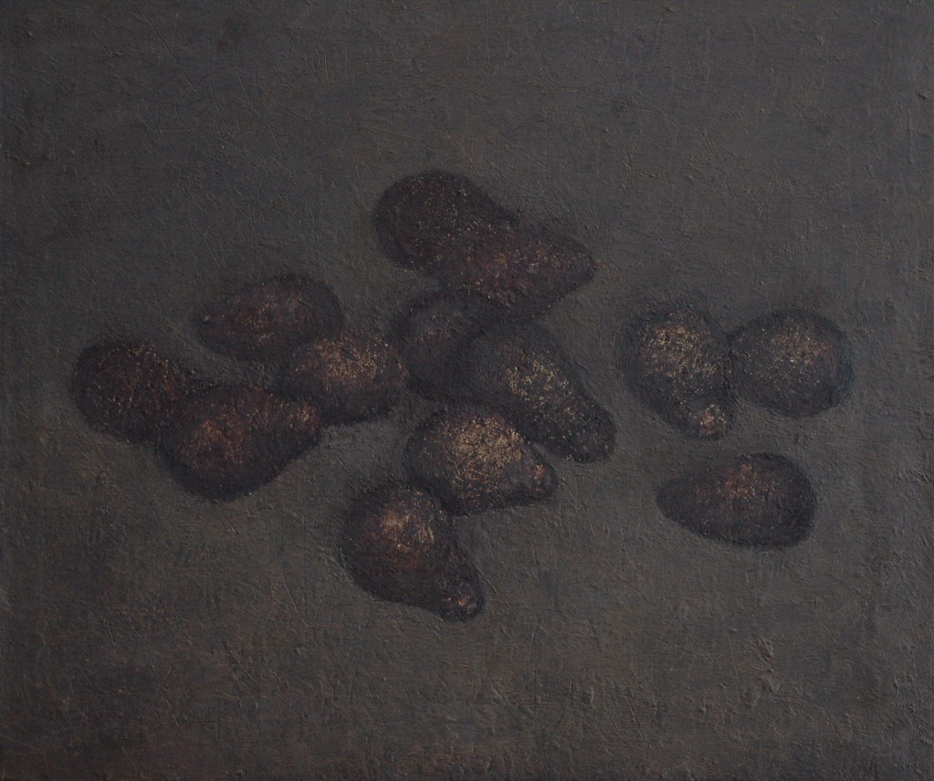 Nature morte sombre représentant plusieurs avocats